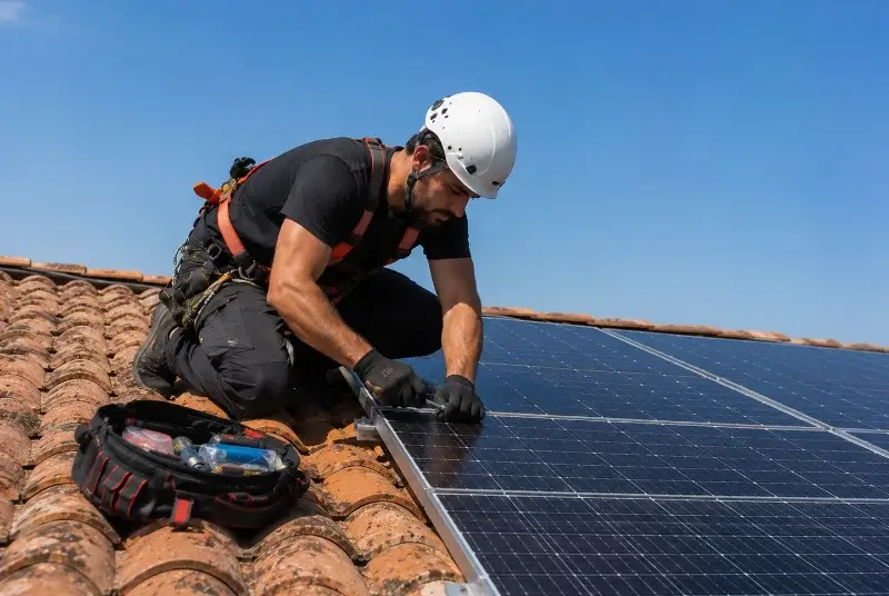 Maintenance et monitoring de panneaux solaires à Ledeuix